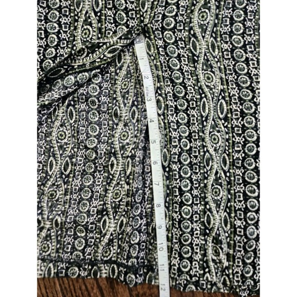 Vtg 90s Y2K Contempo Casuals Green Women's Long Skirt Size 11 Faux Wrap - Picture 8 of 9